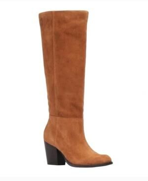 Crevo Womens Atty Heeled Tall Boots Chestnut Brown Suede Size 7.5 New Boho Indie